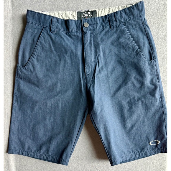 Oakley Mens Size 34 Golf Shorts Navy Blue Casual Everyday Resort Stretch Comfort - Picture 1 of 9